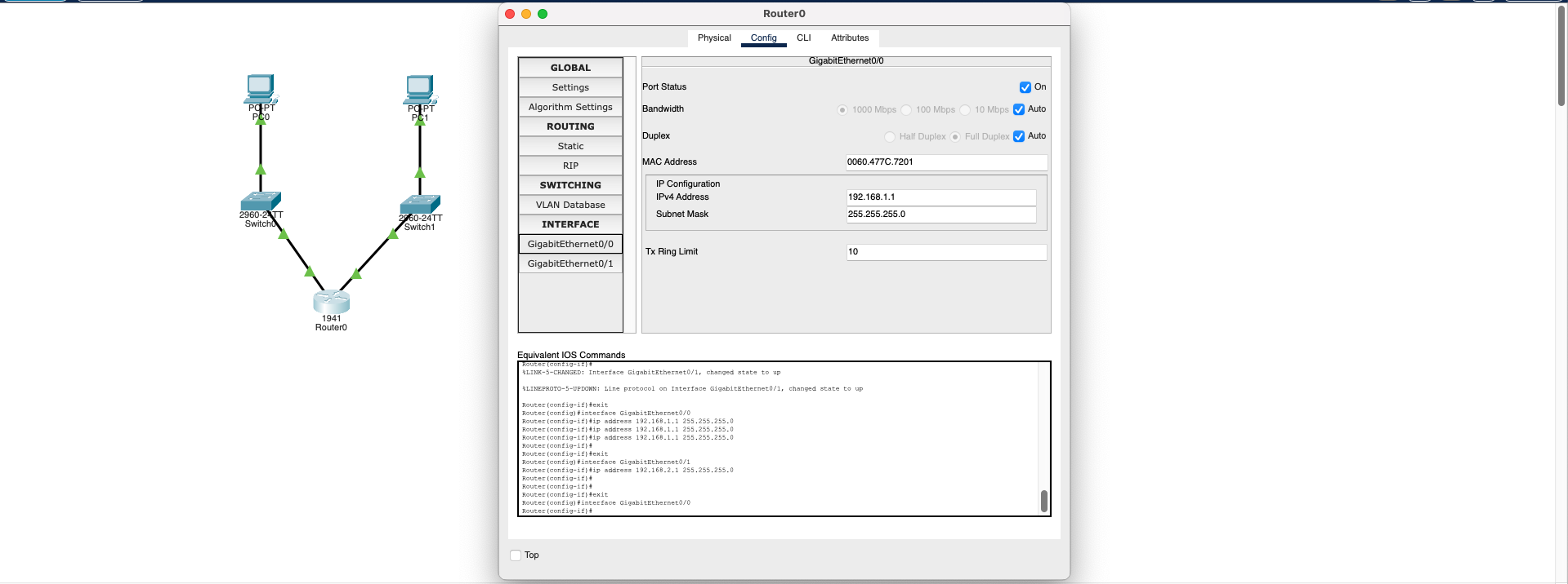 Router Interface 1