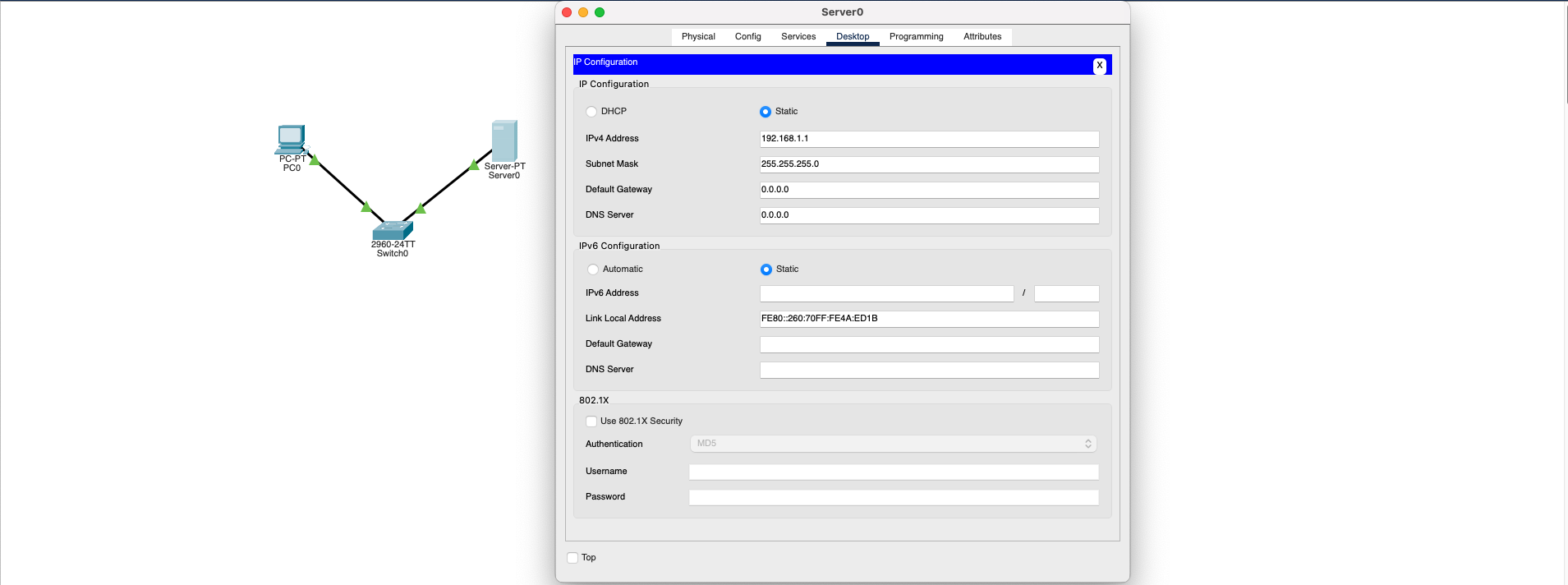 Server IP Configuration