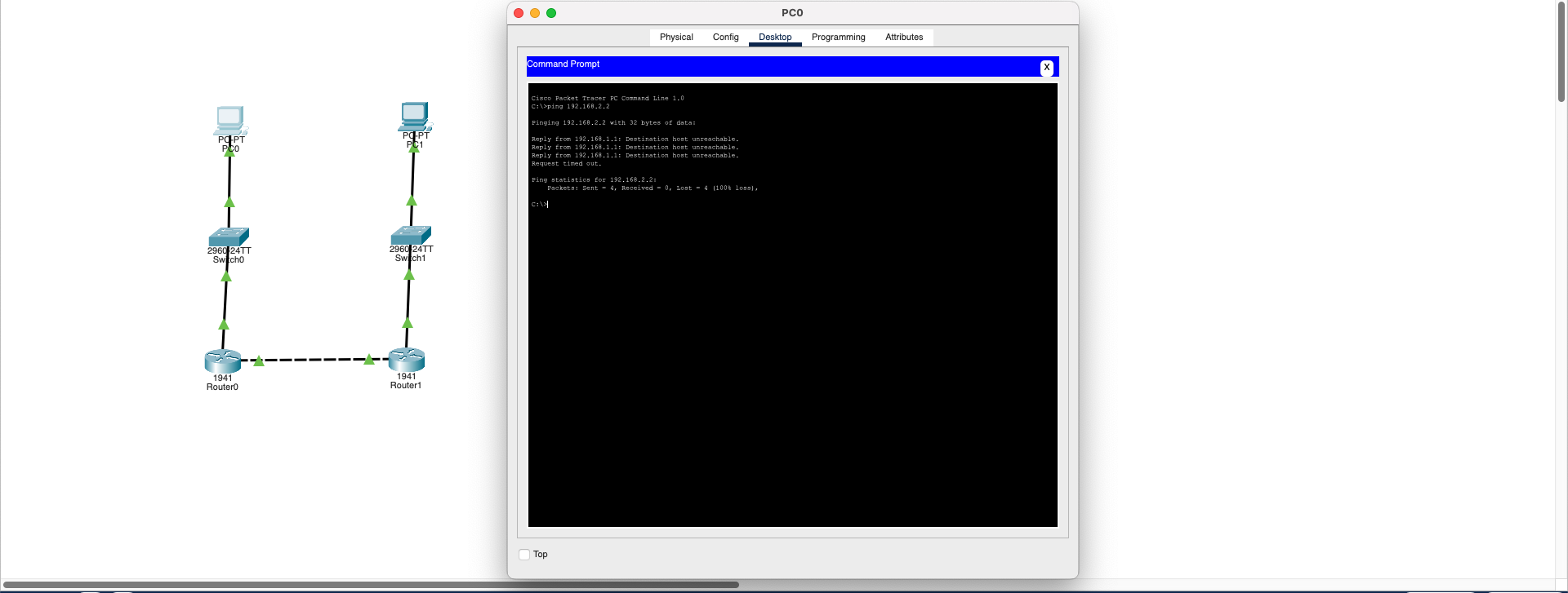 Ping Failed