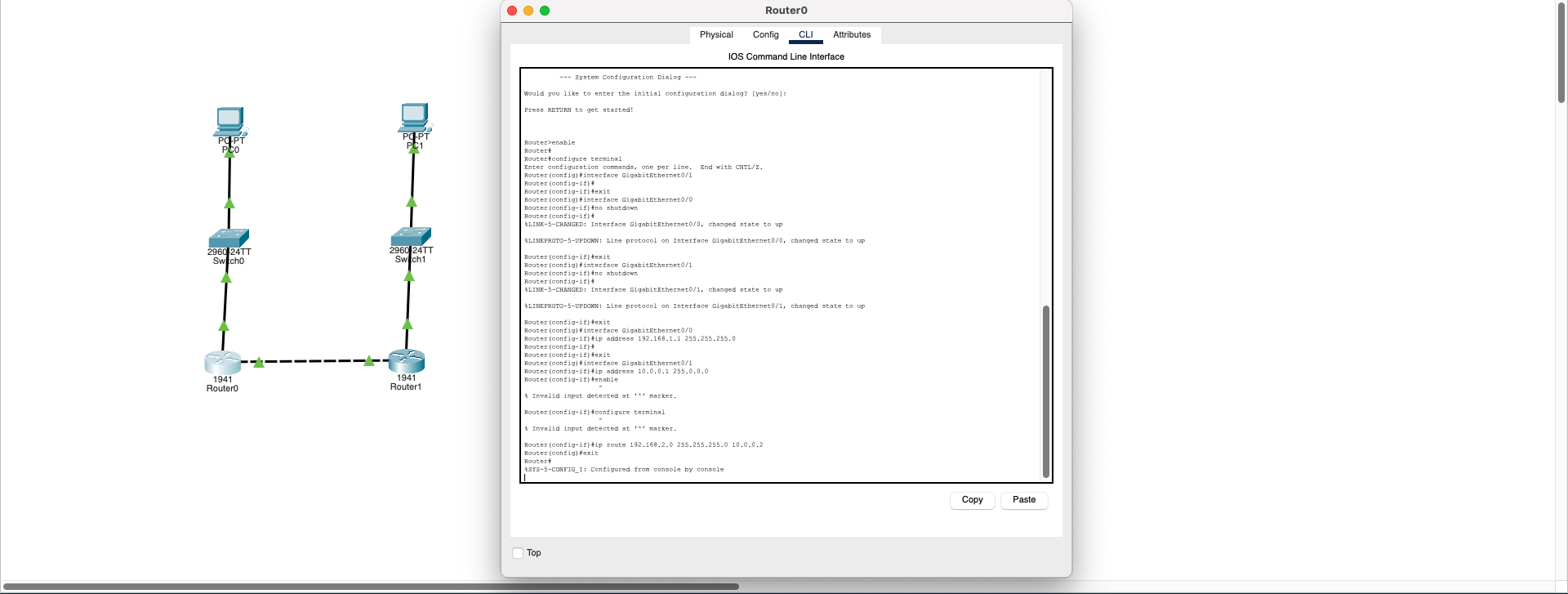 Router0 CLI Config